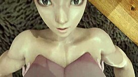 This anime cowgirl fucked in cowgirl position with big tits