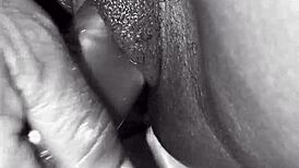 Young lesbian amateur stuffs her pussy with huge dildos