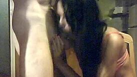 I saw this latina couple doin' webcam sex with blowjob homemade.