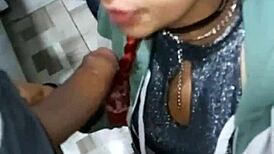 Old Milf Blowjob Queen Drains Cuckold Husband At Bar Cumshot