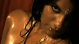 her indian bronze beauty dances sensually with clothes ripped in exotic striptease