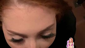 almost caught with redhead's big cock in stairwell fucking