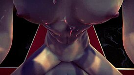 Girl feels intense pleasure as he fucks her in blue swimsuit and cums outside