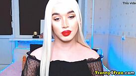 wonder shemale teases with huge cock