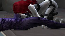 Thanos gets unfiltered Hentai take on by huge ass redhead