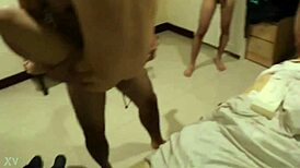 Taiwanese gay men engage in intense multi-person round fuck sex