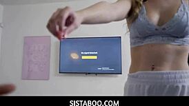 Stepsister bends over for stepbrother's deep doggystyle pov sex