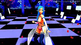 Watch the half-naked girl dance