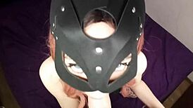 Cat blowjob closeup with milf 😺