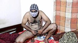 Chain Man Delivers Hot Cumshot On Cock