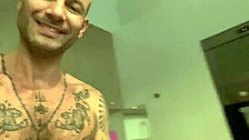 blonde european couple in homemade scene where she swallows big cock cumshot and loves it