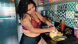 I watch Juliana Coxta getting slapped and fucked doggystyle in the motel