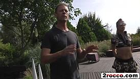 2rocco's wild group session with blonde anal action