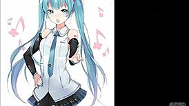 Miku from anime guides edging and cum eating instructions