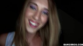 this cute amateur blonde sucks cock in a casual way