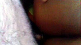 Ebony mulata tempts with oral blowjob before intense anal assfucking in POV scene