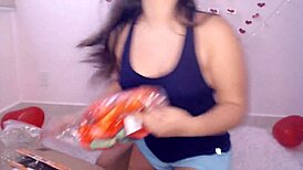 trying out my first cosplay outfit on webcam