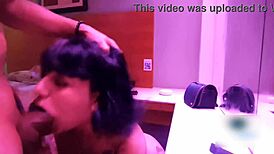 tricked christmas neighbor into raw blowjob and doggystyle creampie