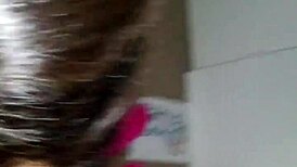 Latina amateur touches her shaved pussy