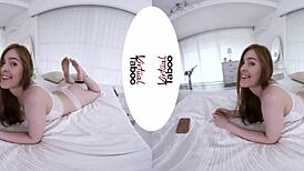 Redhead Jia Masturbates Shaved Pussy To Orgasm In Bedroom