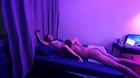 Mr K licks and sucks Dracas' big tight pussy, getting it wet