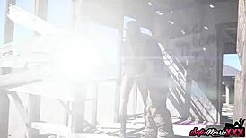 Sofie Marie gets fucked hard outdoors by a monster cock!