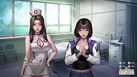 兰在节日派对上表演脱衣秀露出剃毛逼