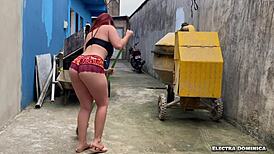 Hey, check this hot latina maid's huge ass! Electra Dominica on Instagram 😍