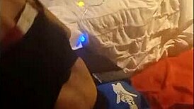 i join you on the floor stroking my cock with vibrator anal