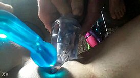 i watched my girlfriend cum hard using two vibrators in her tight pussy, feeling every pulse