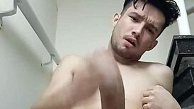 Felipinho Souza strokes his cock solo.