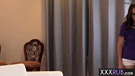 Coach Bridgette B licks amazing milf Nickey Huntsman's wet pussy after hot body massage