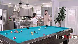 Teen Freya von Doom agrees to free use during playtime, teasing with her body