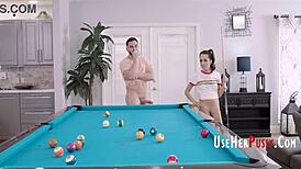 Teen Freya von Doom agrees to free use during playtime, teasing with her body