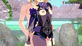 Discover Fischl's intense POV fucking in Genshin Impact anime style