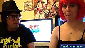 hey, check this nerd perverter with a hot pornstar