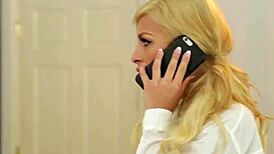 Teen Pornstar Intensely Fingers Herself in Stockings Before Hardcore Fucking with Monster Cock Babe