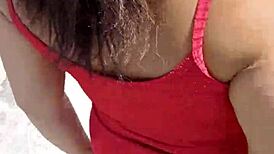 Look at this hot wife teasing on the street with femdom vibes!