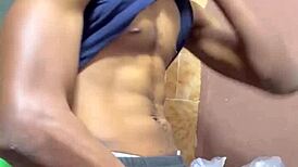 jerking off big long black dick for cumshot