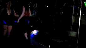 Naughty milfs dance passionately on pole at swing house