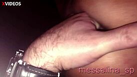 I suck my husband's best friend's balls as he humiliates the cuckold and fucks my ass at the swing club.