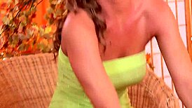 hot blonde milf relaxing alone at home