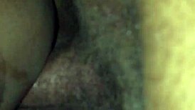 this homemade video shows a big black cock slowly entering an ebony girl's wet pussy.