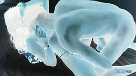 Step sister surprises boyfriend with doggystyle in the dark on Valentine's