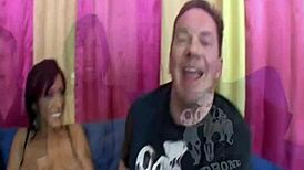 ricki white's slutty threesome blowjob and outdoor fucking