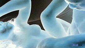 Step sister surprises boyfriend with doggystyle in the dark on Valentine's