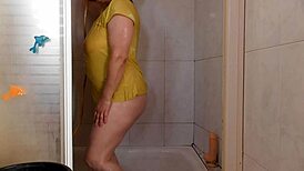 i recorded my busty neighbor masturbating in the shower with big wet tits