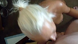 Mature milf delivers intense blowjob with big tits and ass