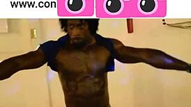 oh wow, freak sucks that male stripper's big black cock and gets a creampie 😍