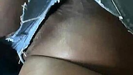 Ebony hotwife in solo session